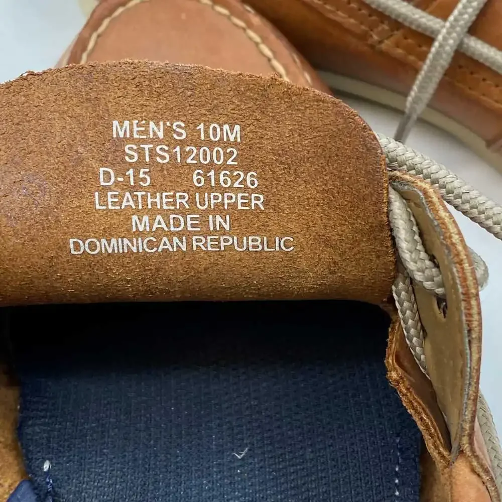 Sperry Brown Leather Lace-Up Boat Shoes | Men’s Size 10